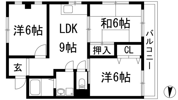 第八豊マンションの物件間取画像